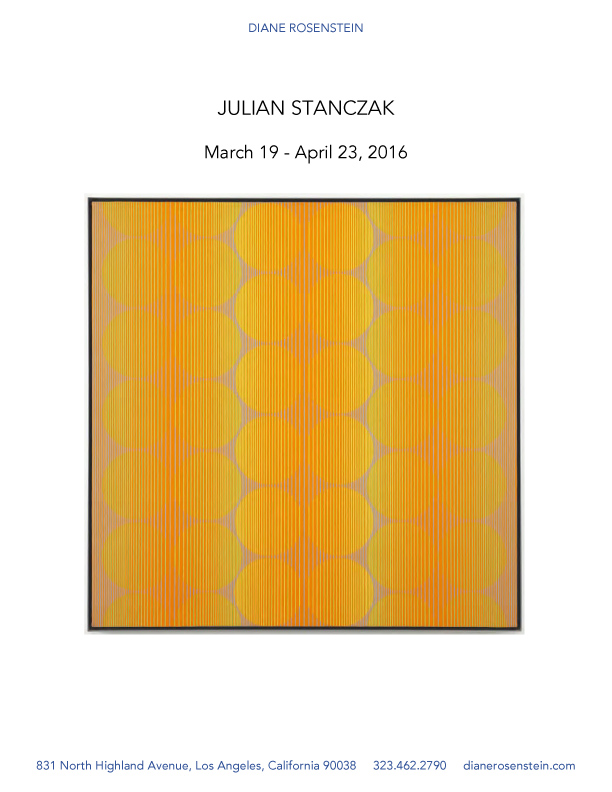 Advertisement for 'Julian Stanczak' for Diane Rosenstein Gallery